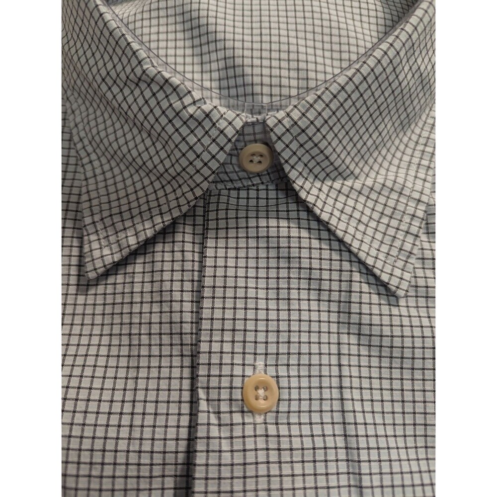 Nautica Short Sleeve Shirt Mens XL Cotton Light Blue Micro Check NWT